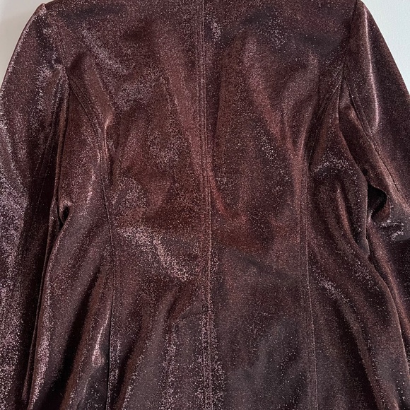 T Tahari Bronze Shine Blazer Women's Size 10 - Picture 4 of 11